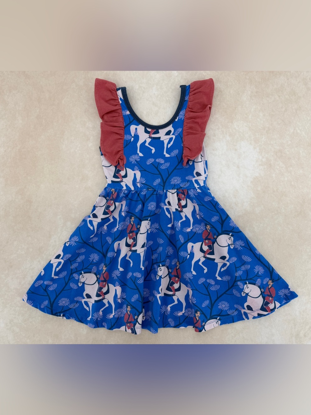 Rags Disney Mulan Ruffle Dress 3/4